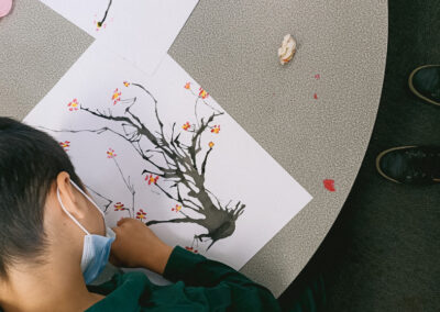 brandon-park-primary-school-student-doing-blow-painting