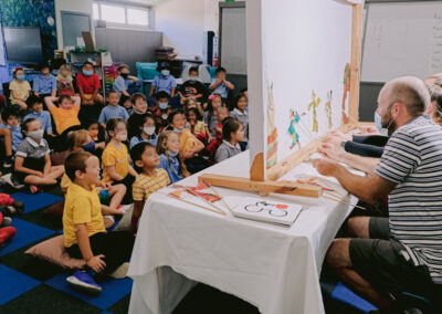 james-cook-primary-school-students-watching-chinese-shadow-puppet-performance