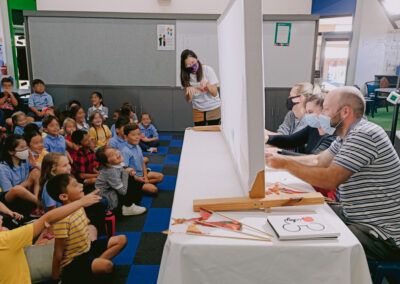 james-cook-primary-school-students-watching-chinese-shadow-puppet-performance